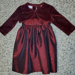 Blueberi Boulevard Infant Burgundy Dress Size 18 Months